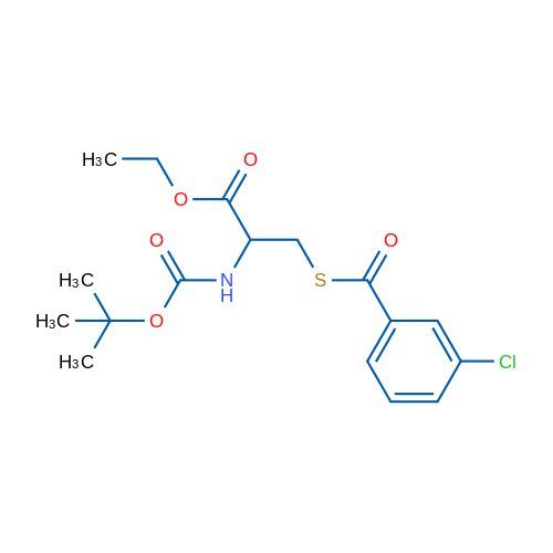 Ethyl 2-{[(tert-butoxy)carbonyl]amino}-3-(3-chlorobenzoylsulfanyl)propanoate 1g