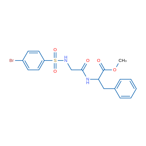 Methyl 2-[2-(4-bromobenzenesulfonamido)acetamido]-3-phenylpropanoate 1g