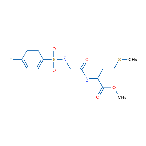 Methyl 2-[2-(4-fluorobenzenesulfonamido)acetamido]-4-(methylsulfanyl)butanoate 1g