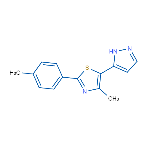 4-Methyl-2-(4-methylphenyl)-5-(1H-pyrazol-5-yl)-1,3-thiazole 1g