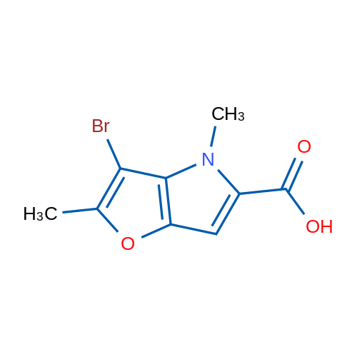 3-Bromo-2,4-dimethyl-4H-furo[3,2-b]pyrrole-5-carboxylic acid 1g