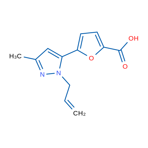 5-(1-Allyl-3-methyl-1H-pyrazol-5-yl)furan-2-carboxylic acid 1g
