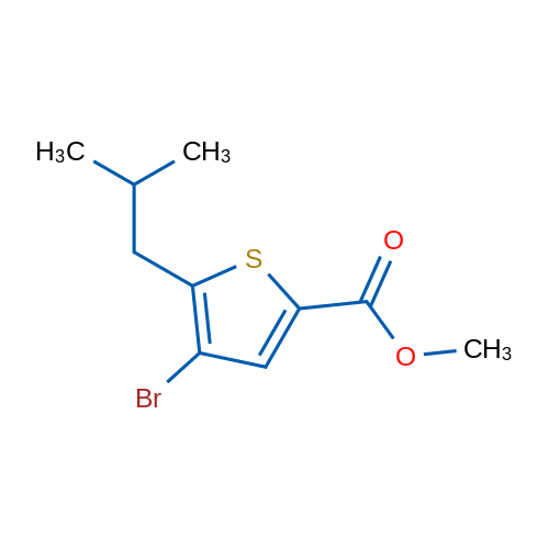 Methyl 4-bromo-5-isobutylthiophene-2-carboxylate 1g