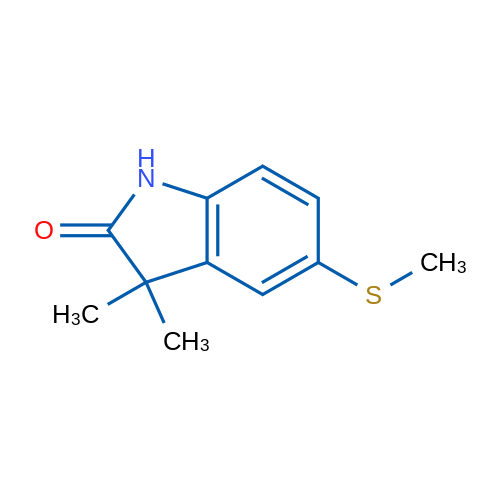 3,3-Dimethyl-5-(methylthio)indolin-2-one 1g