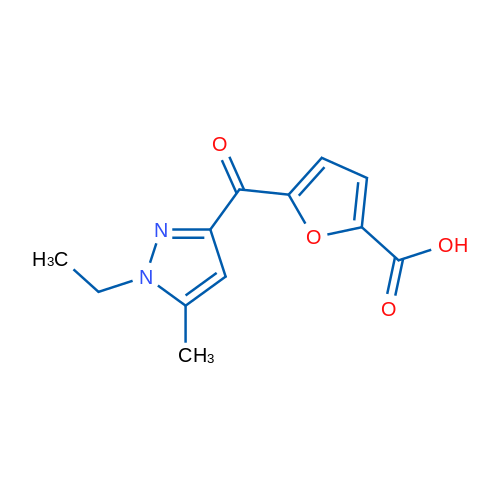 5-(1-Ethyl-5-methyl-1H-pyrazole-3-carbonyl)furan-2-carboxylic acid 1g