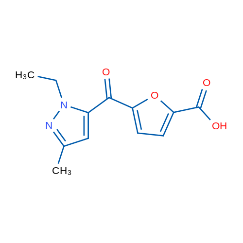 5-(1-Ethyl-3-methyl-1H-pyrazole-5-carbonyl)furan-2-carboxylic acid 1g