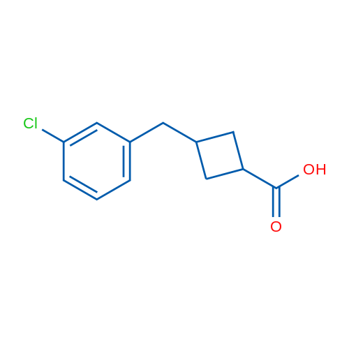 3-(3-Chlorobenzyl)cyclobutanecarboxylic acid 1g