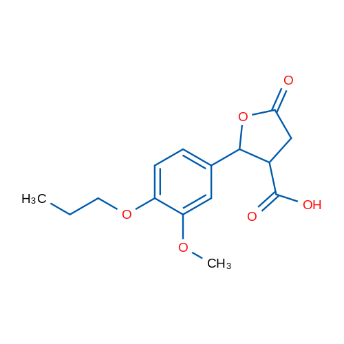 2-(3-Methoxy-4-propoxyphenyl)-5-oxotetrahydrofuran-3-carboxylic acid 1g
