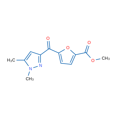 Methyl 5-(1,5-dimethyl-1H-pyrazole-3-carbonyl)furan-2-carboxylate 1g