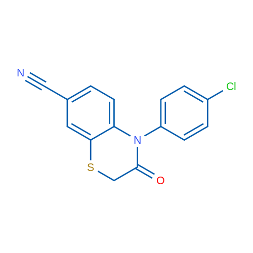 4-(4-Chlorophenyl)-3-oxo-3,4-dihydro-2H-benzo[b][1,4]thiazine-7-carbonitrile 1g