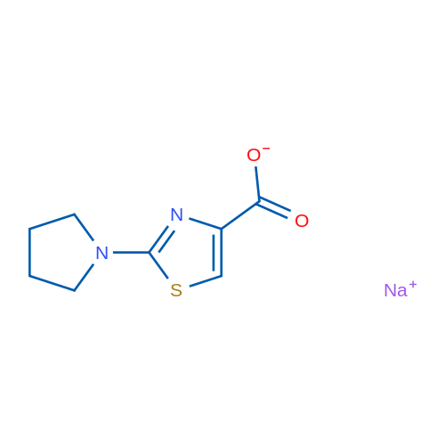 SOdium 2-pyrrolidin-1-yl-1,3-thiazole-4-carboxylate 250mg