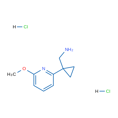 (1-(6-Methoxypyridin-2-yl)cyclopropyl)methanamine dihydrochloride 1g