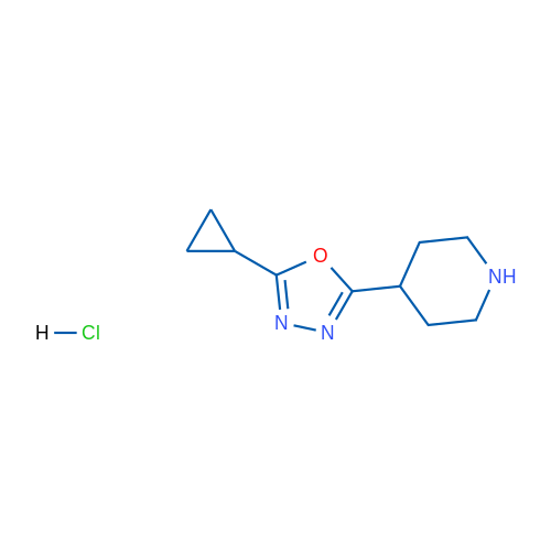 2-Cyclopropyl-5-(piperidin-4-yl)-1,3,4-oxadiazole hydrochloride 5g
