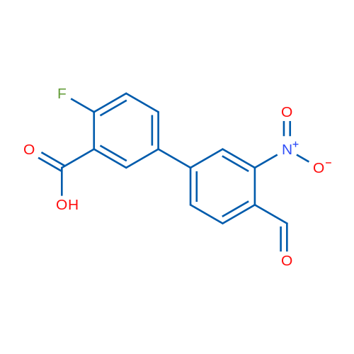 2-Fluoro-5-(4-formyl-3-nitrophenyl)benzoic acid 1g