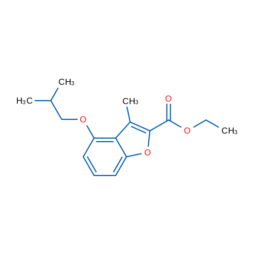 Ethyl 4-isobutoxy-3-methylbenzofuran-2-carboxylate 1g
