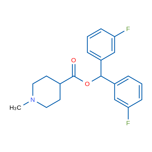 Bis(3-fluorophenyl)methyl 1-methylpiperidine-4-carboxylate 1g
