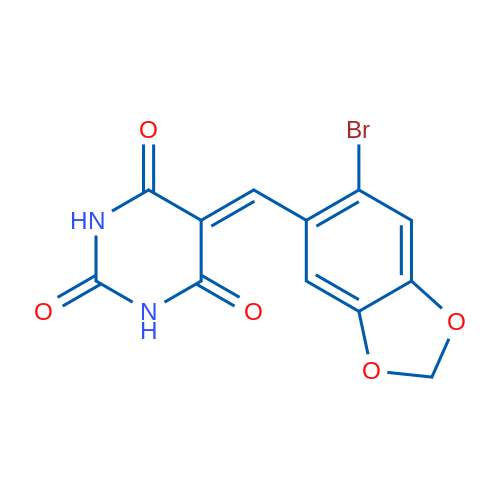 5-[(6-Bromo-2H-1,3-benzodioxol-5-yl)methylidene]-1,3-diazinane-2,4,6-trione 1g