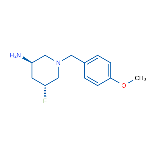 (3R,5R)-5-Fluoro-1-[(4-methoxyphenyl)methyl]piperidin-3-amine 250mg