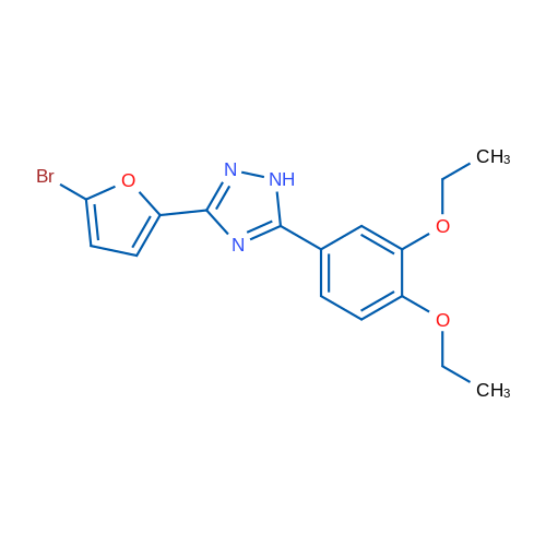 3-(5-Bromofuran-2-yl)-5-(3,4-diethoxyphenyl)-1H-1,2,4-triazole 1g