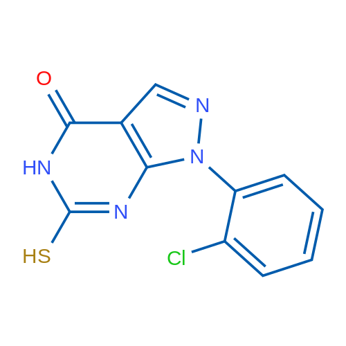1-(2-Chlorophenyl)-6-mercapto-1H-pyrazolo[3,4-d]pyrimidin-4(5H)-one 1g