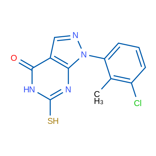 1-(3-Chloro-2-methylphenyl)-6-mercapto-1H-pyrazolo[3,4-d]pyrimidin-4(5H)-one 1g