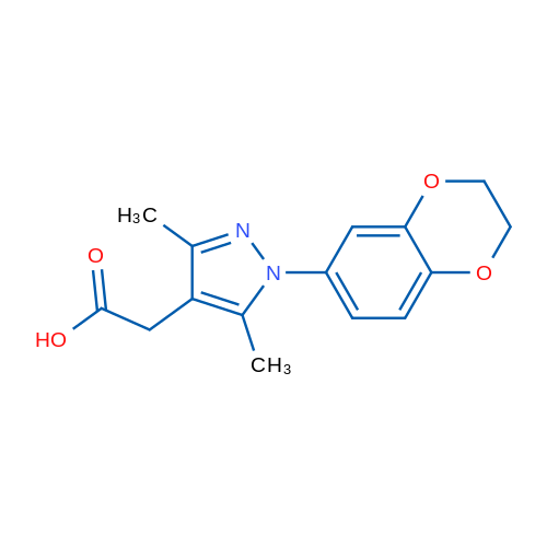 2-(1-(2,3-Dihydrobenzo[b][1,4]dioxin-6-yl)-3,5-dimethyl-1H-pyrazol-4-yl)acetic acid 1g
