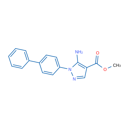Methyl 1-([1,1'-biphenyl]-4-yl)-5-amino-1H-pyrazole-4-carboxylate 1g