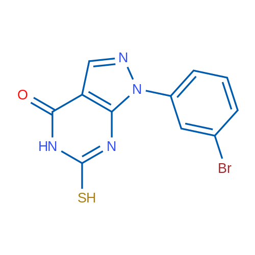 1-(3-Bromophenyl)-6-mercapto-1H-pyrazolo[3,4-d]pyrimidin-4(5H)-one 1g