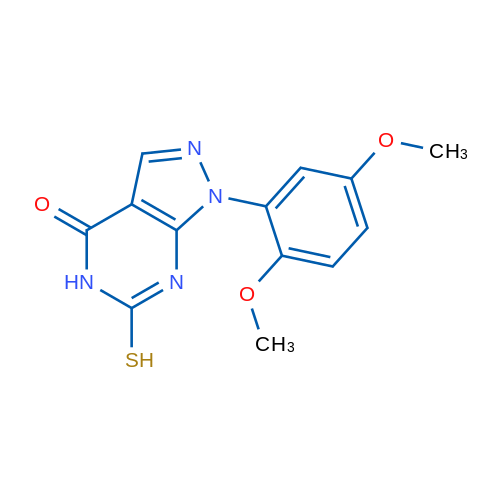 1-(2,5-Dimethoxyphenyl)-6-mercapto-1H-pyrazolo[3,4-d]pyrimidin-4(5H)-one 1g