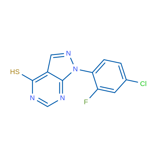 1-(4-Chloro-2-fluorophenyl)-1H-pyrazolo[3,4-d]pyrimidine-4-thiol 1g