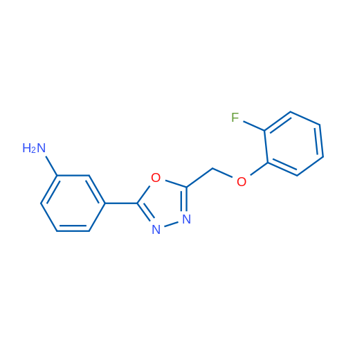 3-(5-((2-Fluorophenoxy)methyl)-1,3,4-oxadiazol-2-yl)aniline 1g