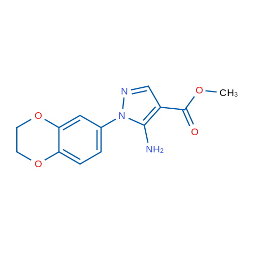 Methyl 5-amino-1-(2,3-dihydrobenzo[b][1,4]dioxin-6-yl)-1H-pyrazole-4-carboxylate 1g