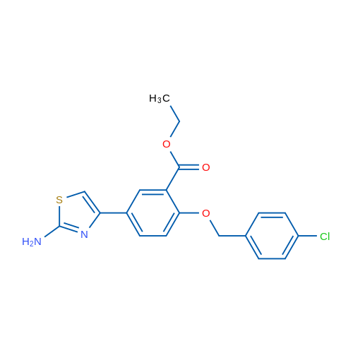 Ethyl 5-(2-aminothiazol-4-yl)-2-((4-chlorobenzyl)oxy)benzoate 5g