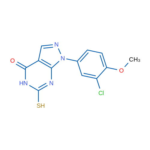 1-(3-Chloro-4-methoxyphenyl)-6-mercapto-1H-pyrazolo[3,4-d]pyrimidin-4(5H)-one 1g