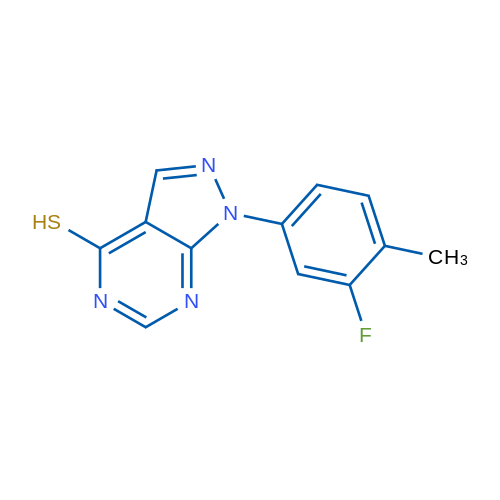 1-(3-Fluoro-4-methylphenyl)-1H-pyrazolo[3,4-d]pyrimidine-4-thiol 1g