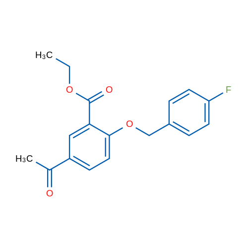 Ethyl 5-acetyl-2-((4-fluorobenzyl)oxy)benzoate 5g