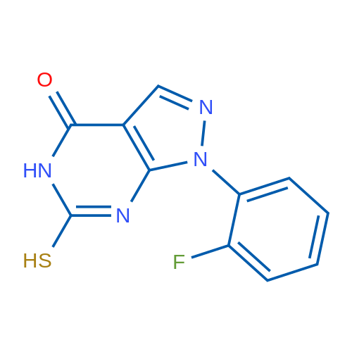 1-(2-Fluorophenyl)-6-mercapto-1H-pyrazolo[3,4-d]pyrimidin-4(5H)-one 1g