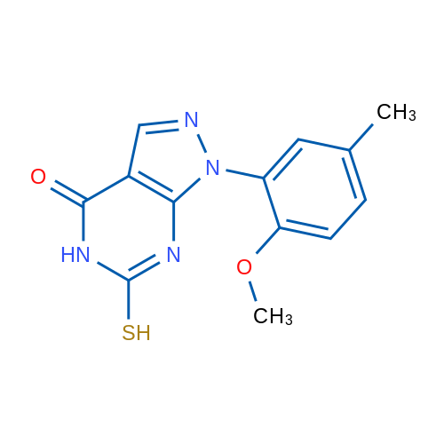 6-Mercapto-1-(2-methoxy-5-methylphenyl)-1H-pyrazolo[3,4-d]pyrimidin-4(5H)-one 1g