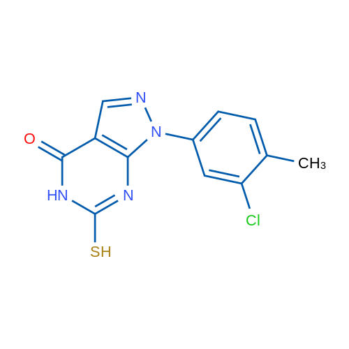 1-(3-Chloro-4-methylphenyl)-6-mercapto-1H-pyrazolo[3,4-d]pyrimidin-4(5H)-one 1g