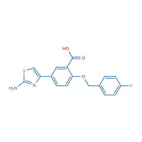 5-(2-Aminothiazol-4-yl)-2-((4-fluorobenzyl)oxy)benzoic acid 5g