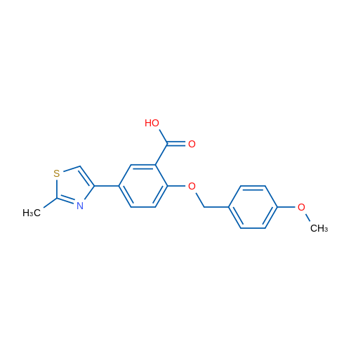2-((4-Methoxybenzyl)oxy)-5-(2-methylthiazol-4-yl)benzoic acid 1g