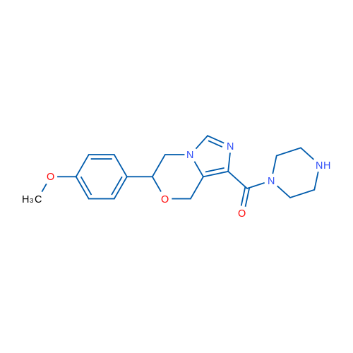 (6-(4-Methoxyphenyl)-6,8-dihydro-5H-imidazo[5,1-c][1,4]oxazin-1-yl)(piperazin-1-yl)methanone 1g