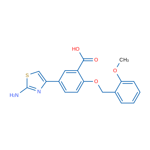 5-(2-Aminothiazol-4-yl)-2-((2-methoxybenzyl)oxy)benzoic acid 5g