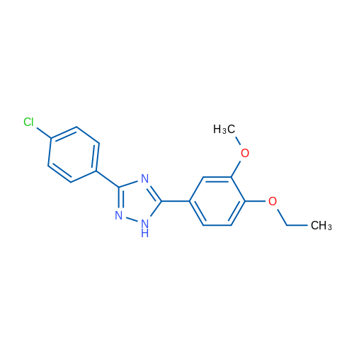 3-(4-Chlorophenyl)-5-(4-ethoxy-3-methoxyphenyl)-1H-1,2,4-triazole 1g