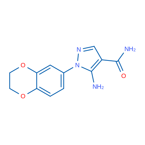 5-Amino-1-(2,3-dihydrobenzo[b][1,4]dioxin-6-yl)-1H-pyrazole-4-carboxamide 1g