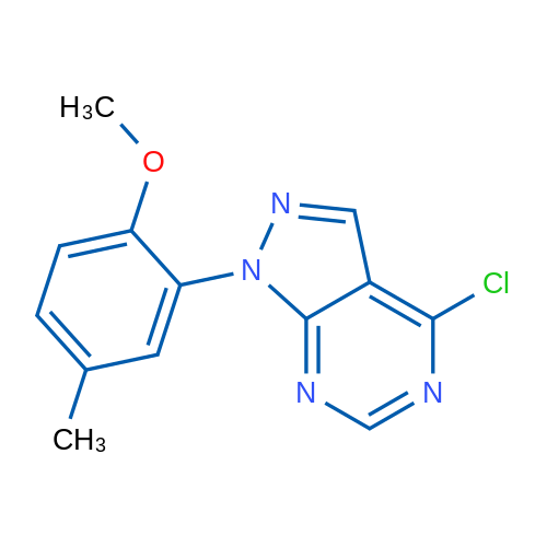 4-Chloro-1-(2-methoxy-5-methylphenyl)-1H-pyrazolo[3,4-d]pyrimidine 1g