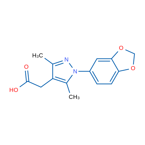 2-(1-(Benzo[d][1,3]dioxol-5-yl)-3,5-dimethyl-1H-pyrazol-4-yl)acetic acid 1g