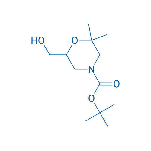 tert-Butyl 6-(hydroxymethyl)-2,2-dimethylmorpholine-4-carboxylate 250mg