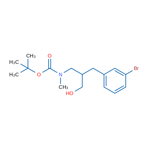 tert-Butyl (2-(3-bromobenzyl)-3-hydroxypropyl)(methyl)carbamate 1g