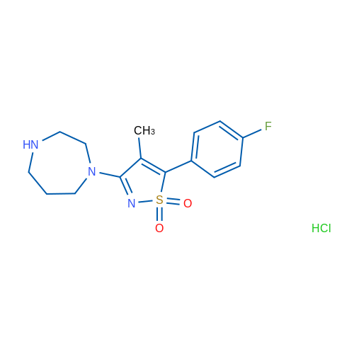 1-[5-(4-FLuorophenyl)-4-methyl-1,1-dioxidoisothiazol-3-yl]-1,4-diazepane hydrochloride 5g